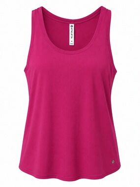 Fabletics Pink Layered Back Tie Yoga Tank | Size M